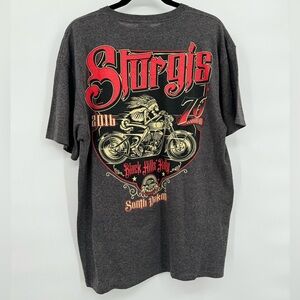 Sturgis Shirt Mens‎ Large 76th Dakota Black Hills Rally Motorcycle Black EUC